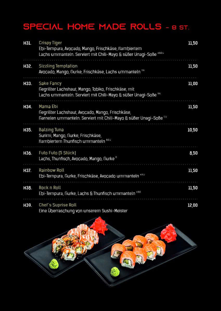 Sushi-Spezialitäten von Saiyoky